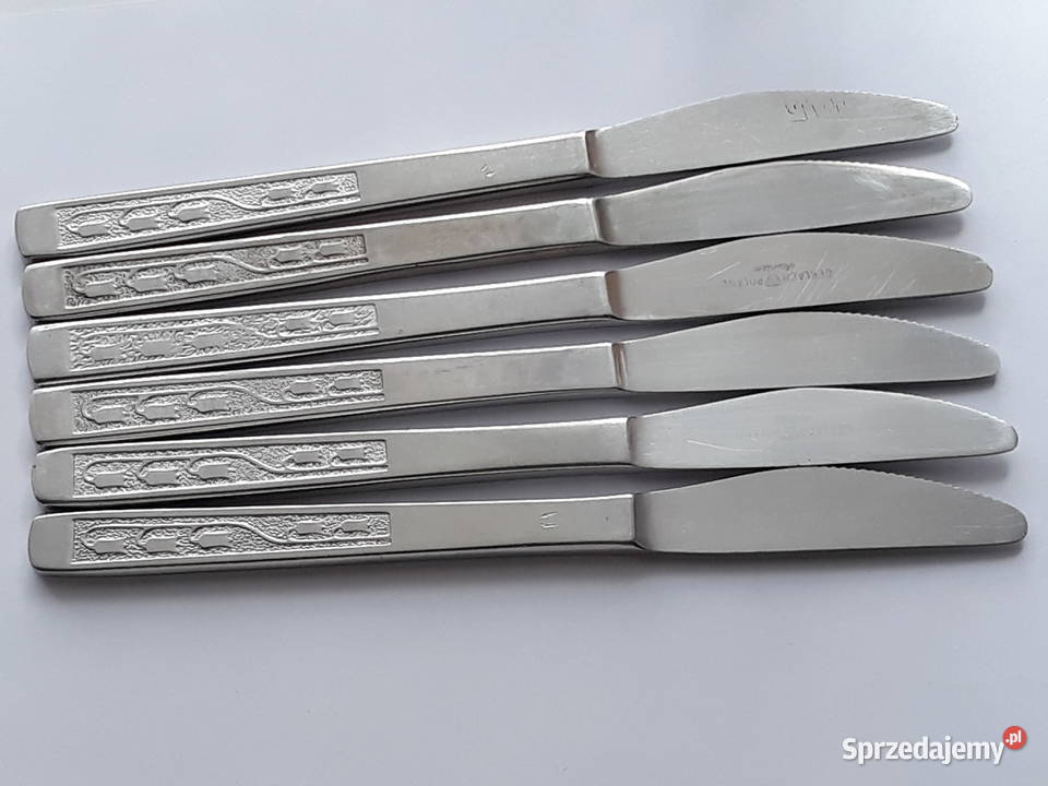 Noże 2 KONWALIE Gerlach sztućce PRL Dąbrowa Górnicza