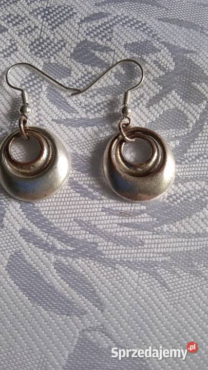 PARA POSREBRZANYCH PROSTYCH KOLCZYKÓW Kolczyki Piła