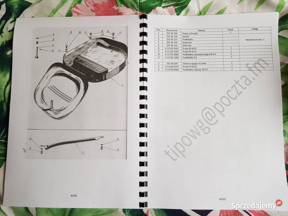 Katalog części Jawa 250 353 Garwolin sprzedam