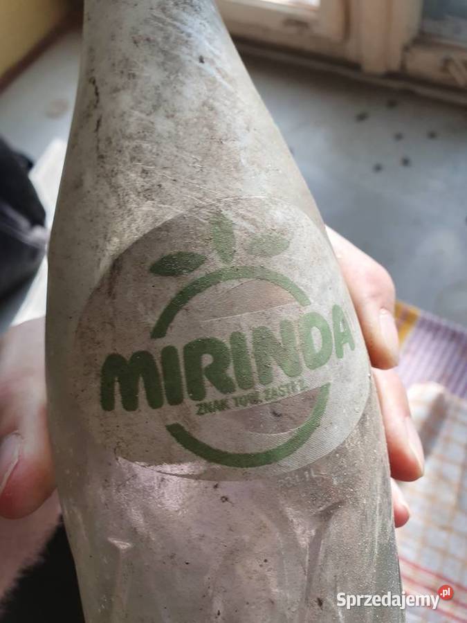 Stara Butelka MIRINDA 1L PRL Lata 7080 szkło mazowieckie Warszawa