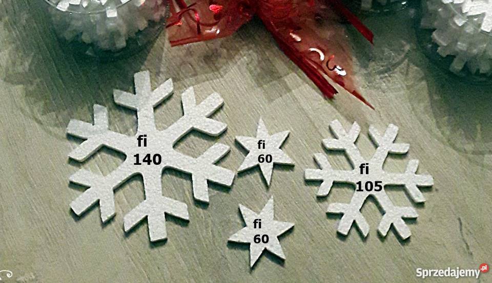Gwiazdki śnieżynki styropianowe 60 105 140 mm Dekoracje i ozdoby łódzkie
