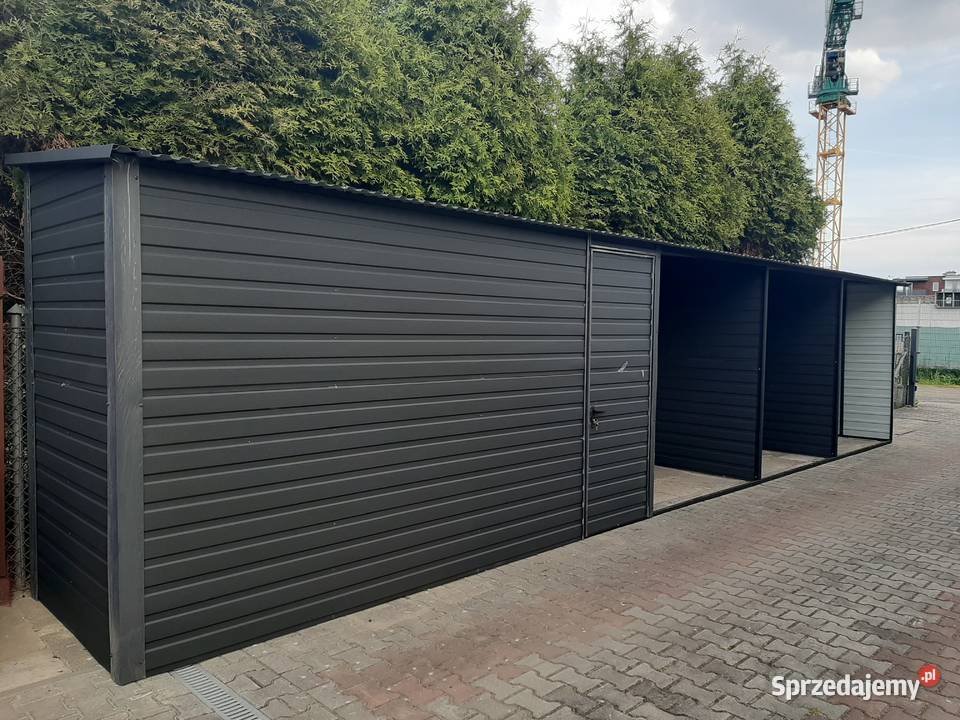 Garaż Blaszany GRAFITOWY Wiata Śmietnikowa Grójec sprzedam