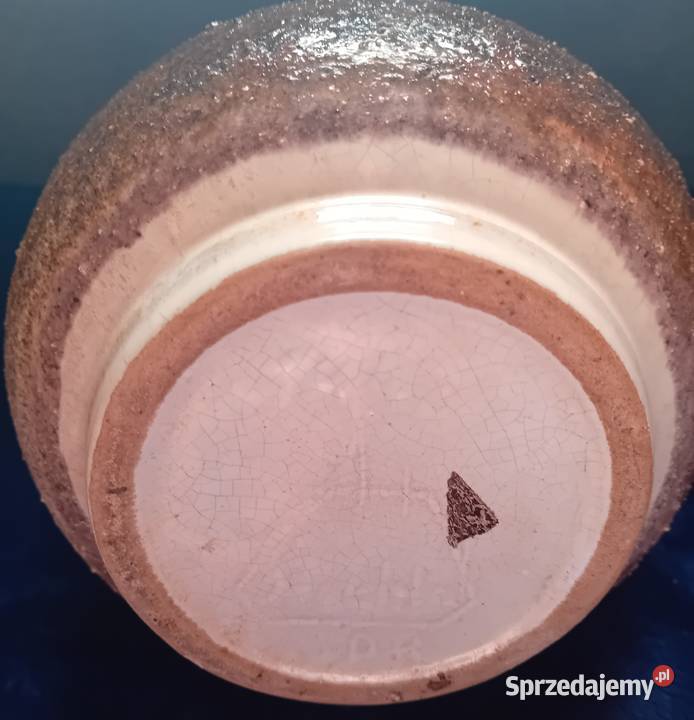 Wazon Fat Lava Strehla DDR Sygnowany 1443 Koźminek