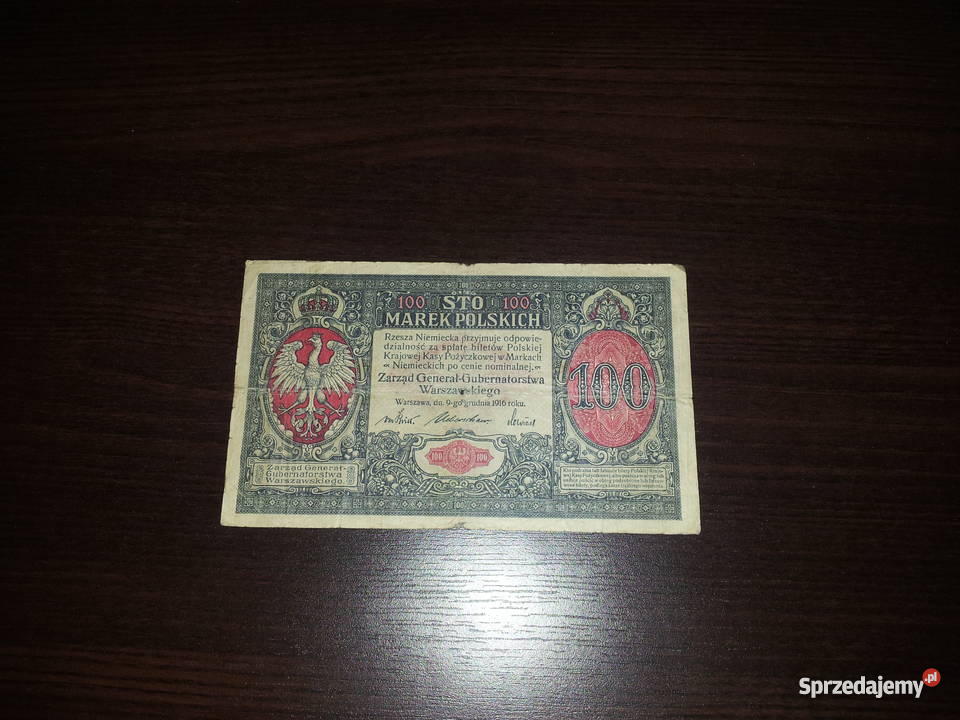 100 marek polskich z 1916r Numizmatyka Poznań