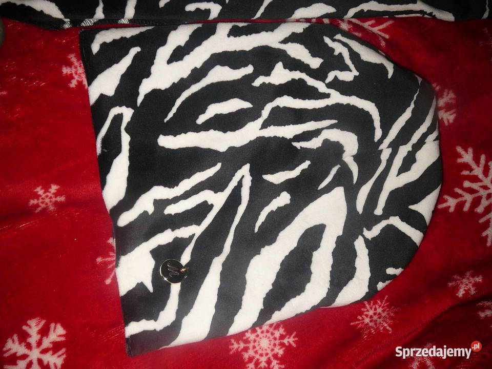 Czapka i komin czarnobiały zebra Nowy Wrocław
