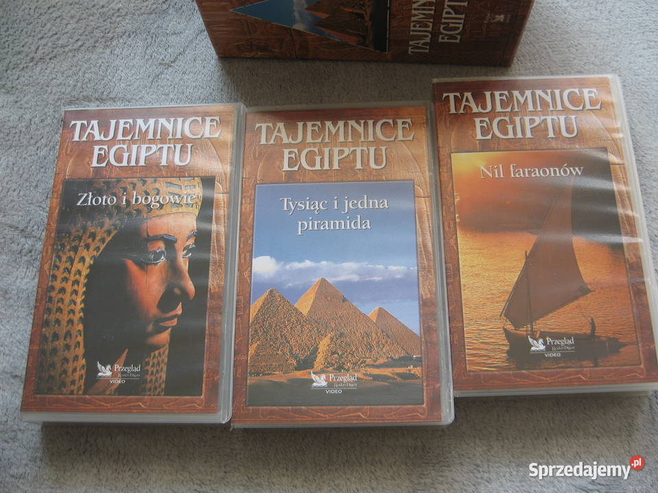 Tajemnice Egiptu i Niezwykłe podróże kasety VHS Filmy warmińsko-mazurskie Olsztyn