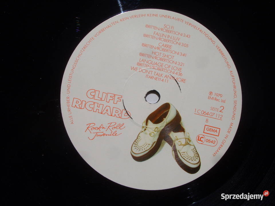 Winyl LP Rock CLIFF RICHARD ROCKNROLL TURENILE dolnośląskie Wołów