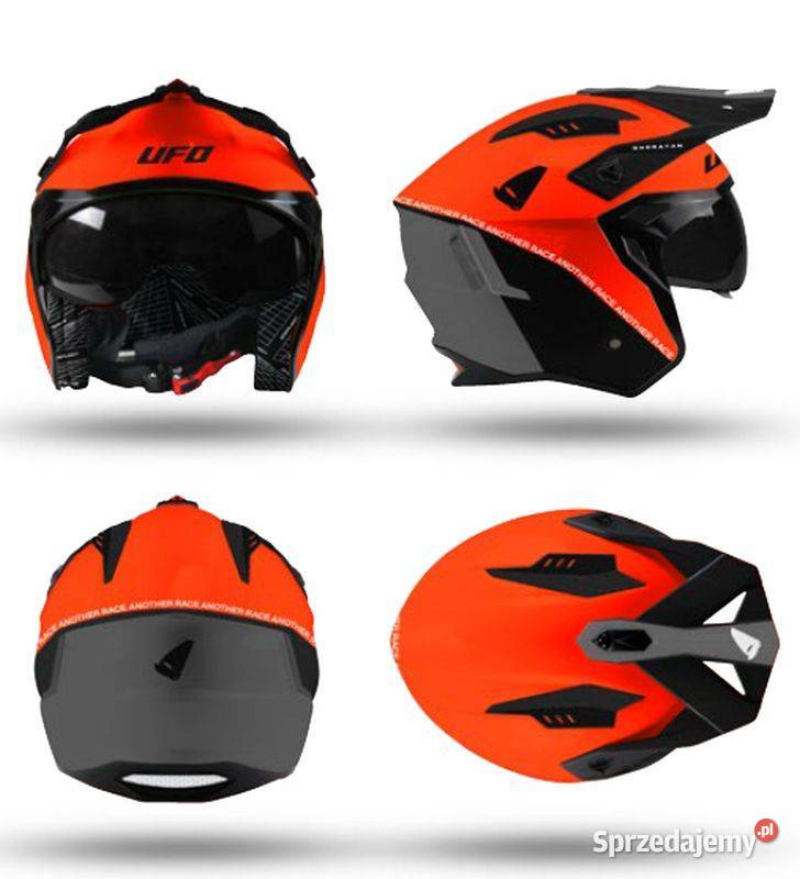 KASK UFO Z BLENDĄ TRIAL BLACK ORANGE FLUO ML Mrągowo