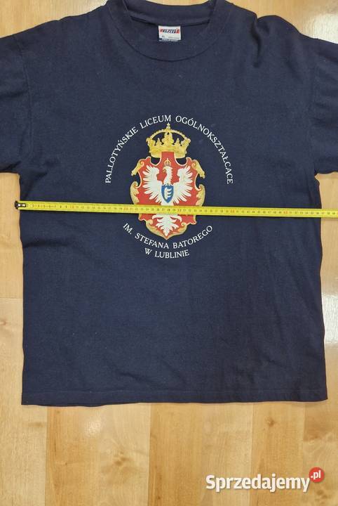 TSHIRT męski bawełniany z nadrukiem granatowy lubelskie Lublin sprzedam