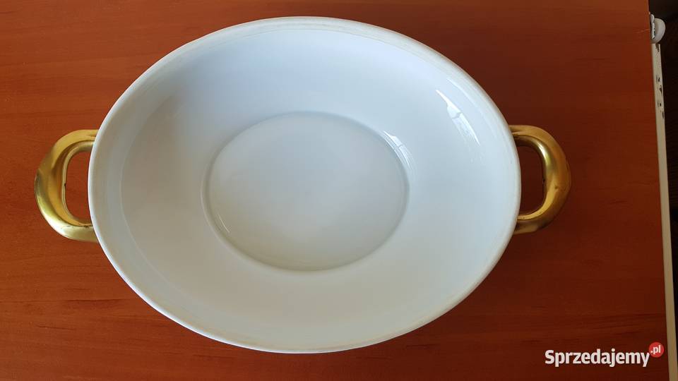 Porcelanowa mała waza OHME ze złoceniami stara Dąbrowa Górnicza
