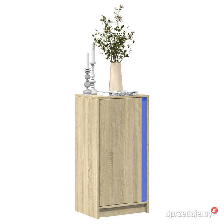 Szafka z LED dąb sonoma 425x34x85 materiał Warszawa