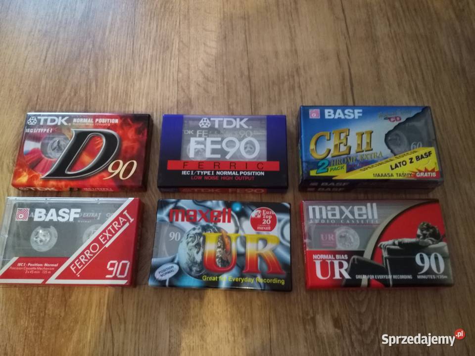 Kasety zafoliowane fabrycznie nowe TDK BASF