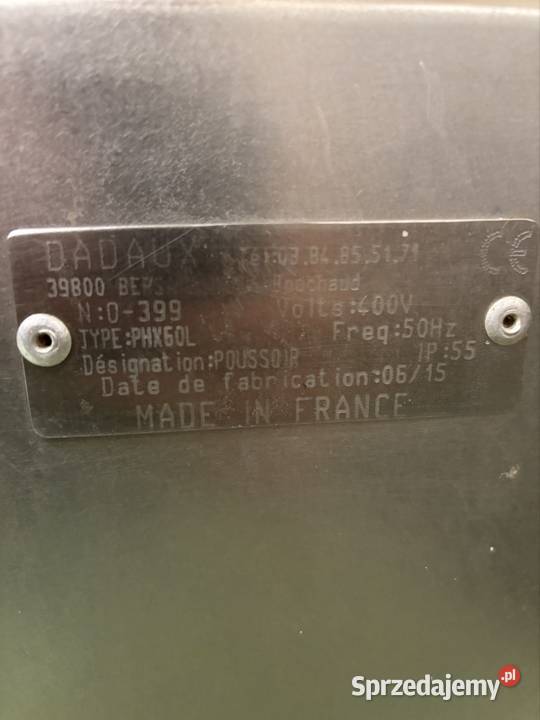 Nadziewarka do mięsa dadaux 60l maszyny Porąbki