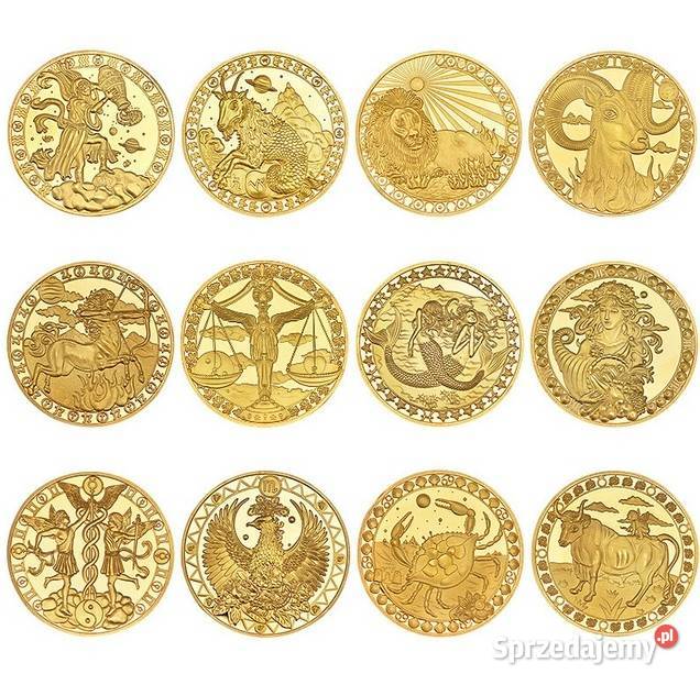Kolekcja Luksusowa Znaki Zodiaku Złoto