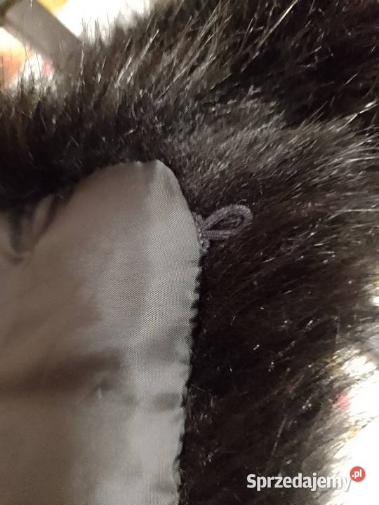 Futrzany kołnierz z Londynu czarny Futrzany szal