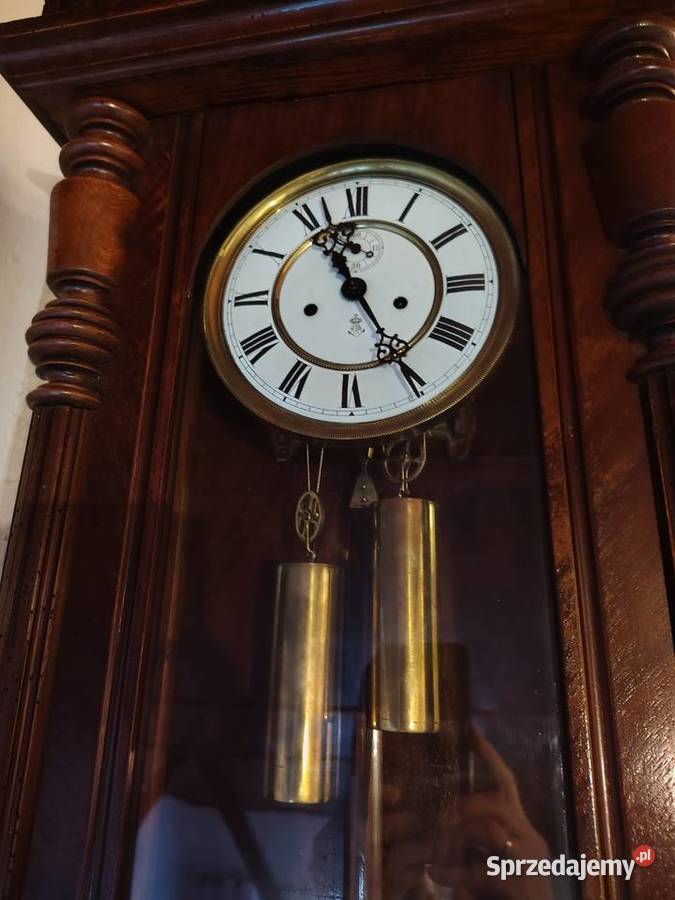 Stary zegar wiszacy linkowy firmy Gustaw Beker śląskie Syrynia