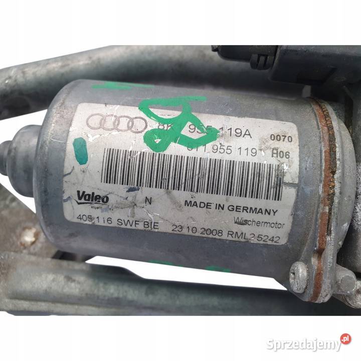 SILNICZEK WYCIERACZEK Audi A4 B8 mechanizm przód Mechanizmy wycieraczek Chełm