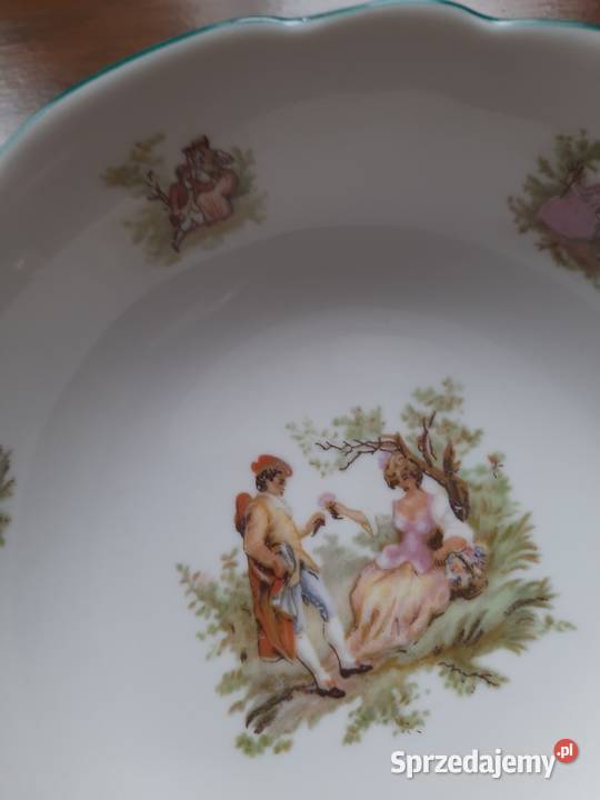 Porcelana obiadowa i kawowa zdobiona scenkami Warszawa
