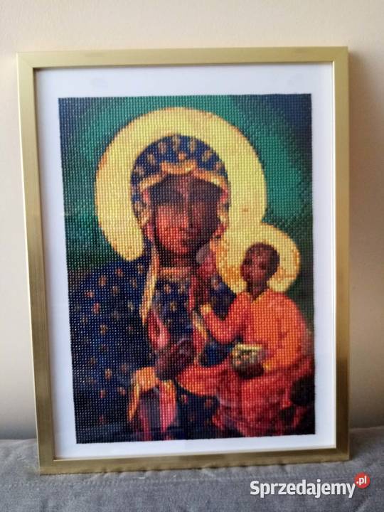 Czarna Madonna haft diamentowy wielokolorowy Jarocin