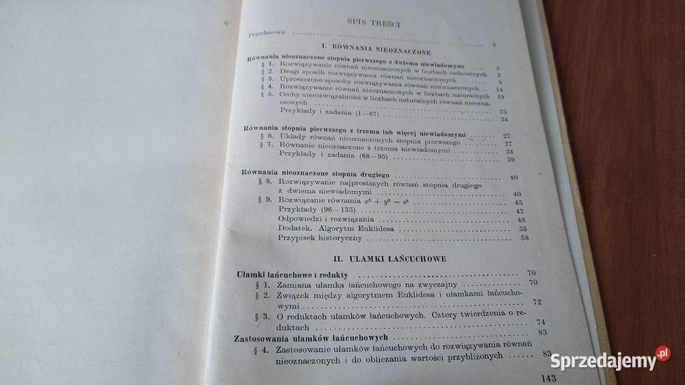 Równania nieoznaczone Ułamki łańcuchowe Podręczniki Gdańsk