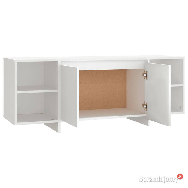 Szafka pod TV biała 130x35x50 materiał