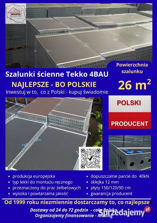 Szalunki fundamentowe Tekko 26 m2 rozbudowa Limanowa