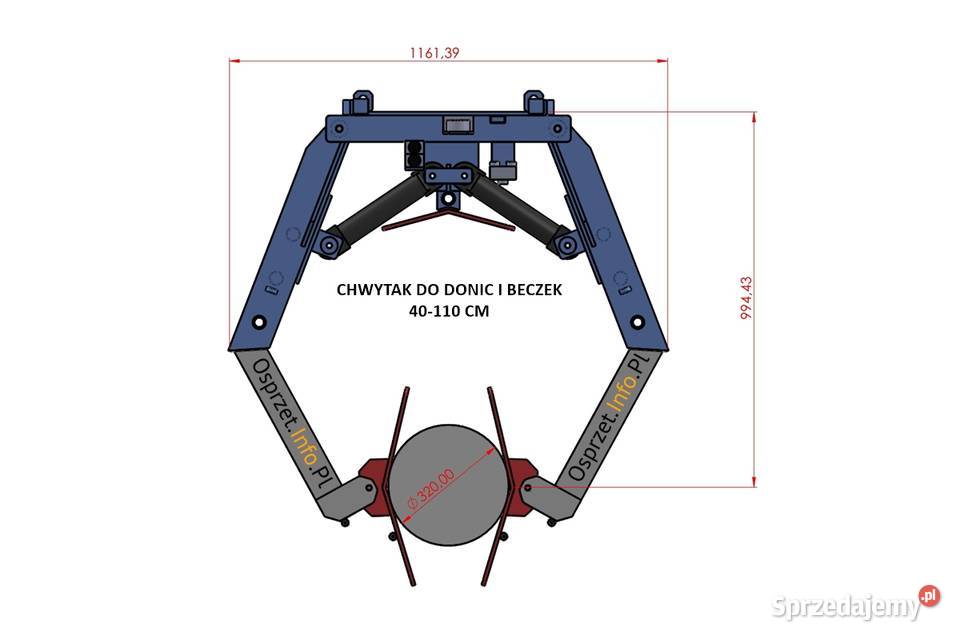 Hydrauliczny chwytak do donic i beczek 40110 Katowice sprzedam