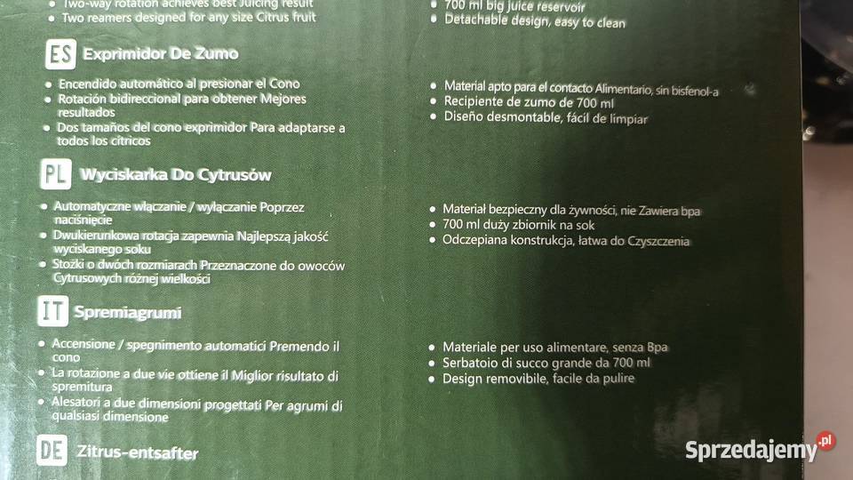 Wyciskarka do cytrusów AIGOSTAR Dom i Ogród śląskie Katowice
