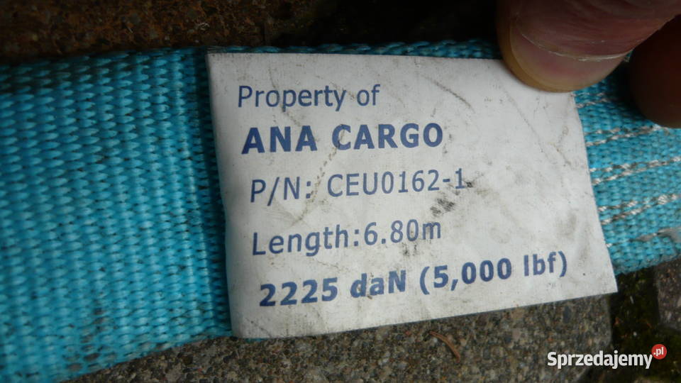 Pas transportowy airline z hakiem 5013 68 m 2 t podlaskie Sokółka