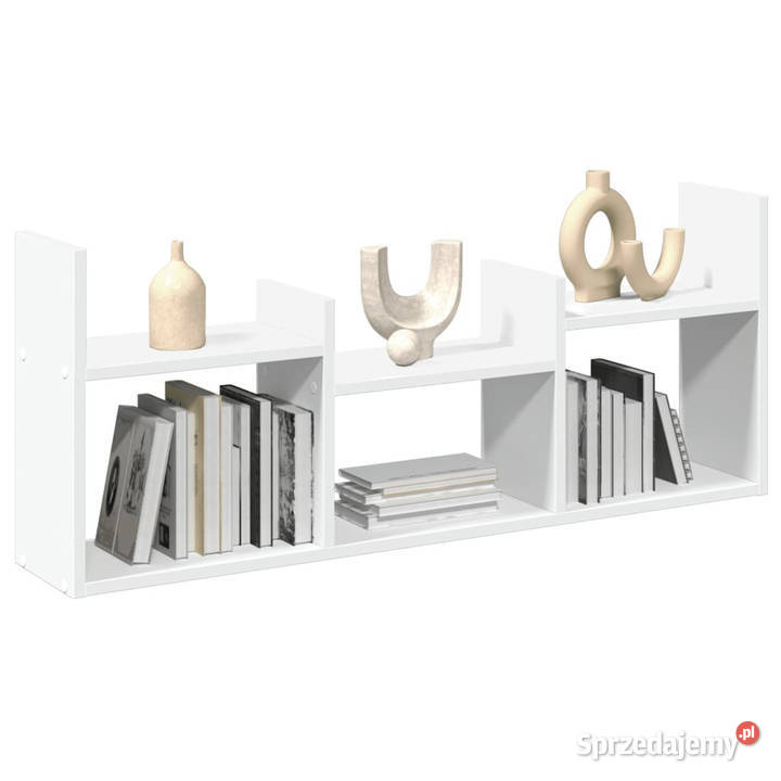 Półka ścienna 100x18x40 biała materiał Warszawa