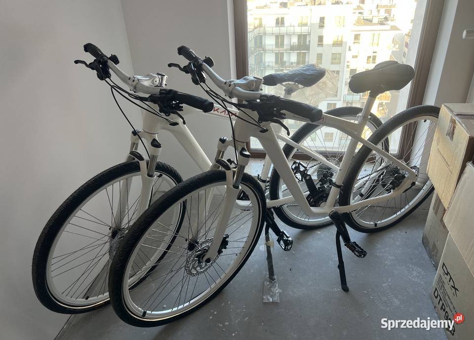 Dwa rowery Giant crossowe białe komplet his hers Trekkingowe mazowieckie Warszawa