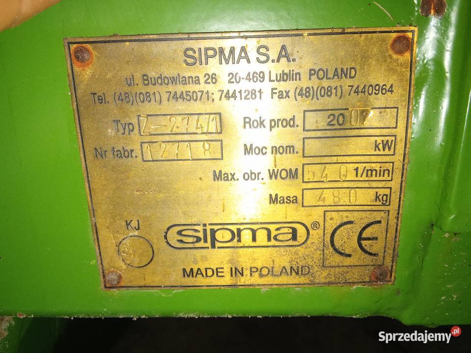 Owijarka sipma tekla Sipma Prasy i owijarki Ryki