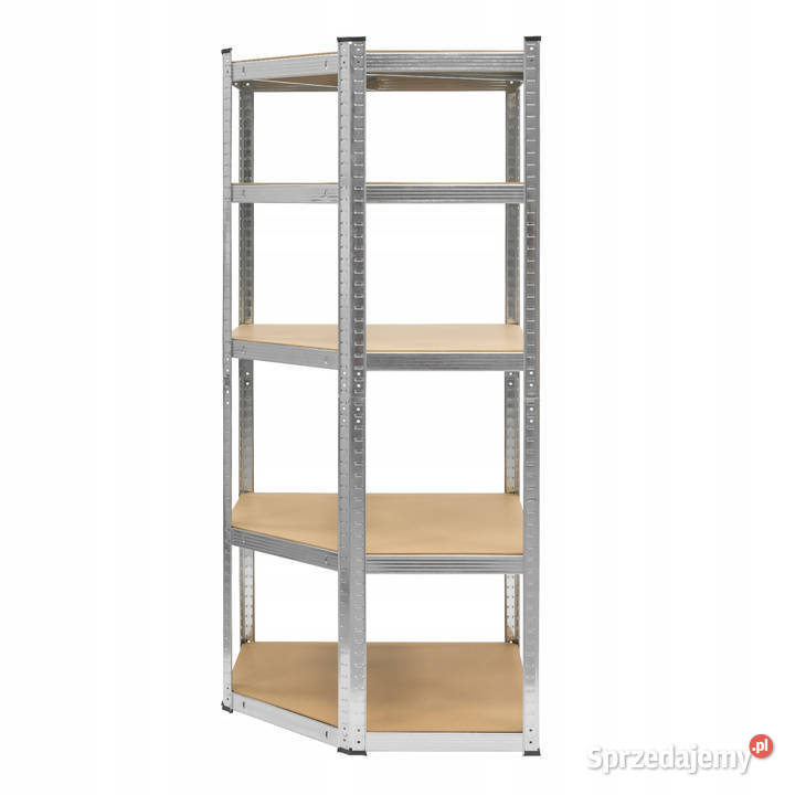 Regał magazynowy narożny metalowy srebrny 5 Poznań