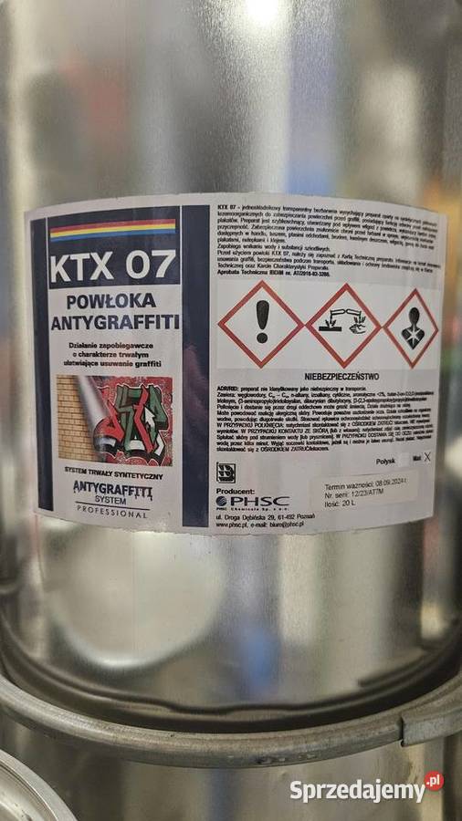 Farba powłoka antygraffiti KTX 07 sprzedam