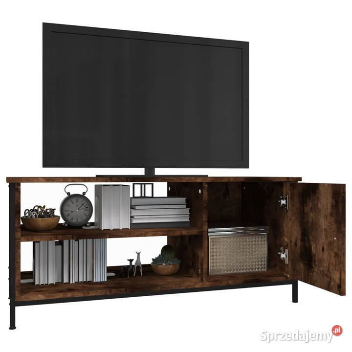 Szafka pod telewizor przydymiony dąb 100x40x45