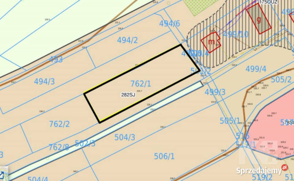 Działka Zahutyń 1500m2 79zł/m2
