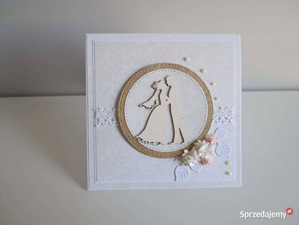 Kartka na Ślub ręcznie robiona handmade Łódź