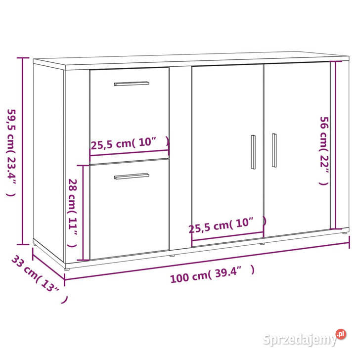 Szafka dąb sonoma 100x33x595 materiał sprzedam