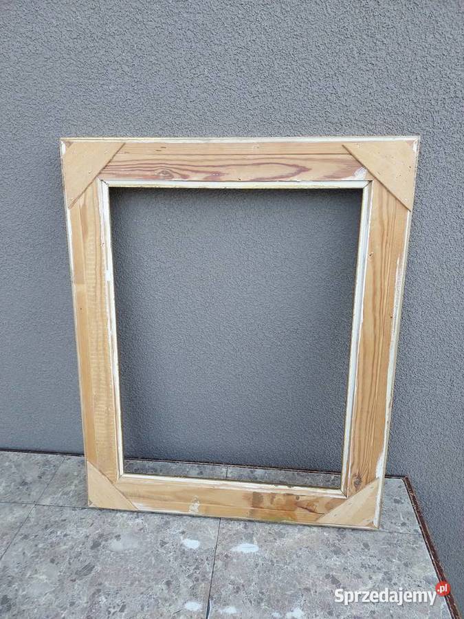 Rama starego obrazu lustra drewniana złota pomorskie