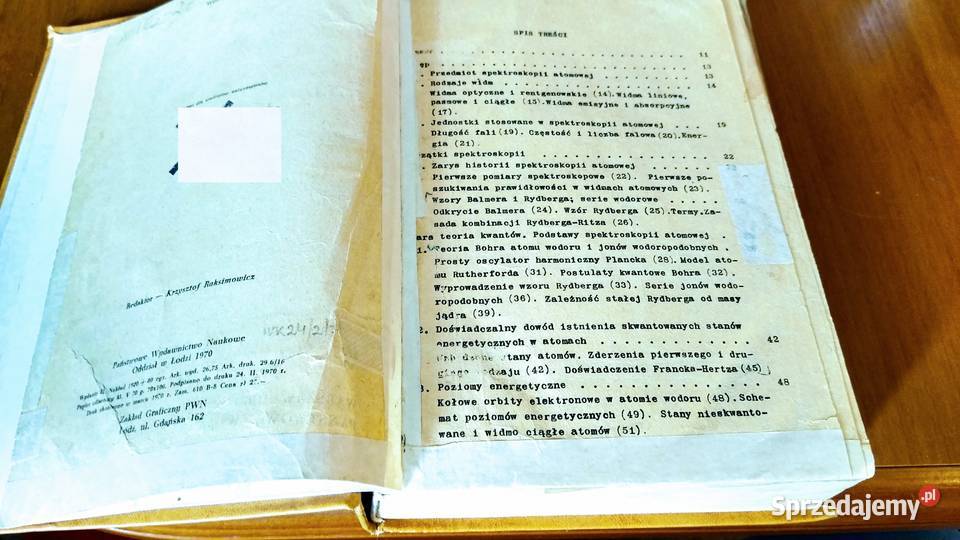 Wstęp do spektroskopii atomowej Zofia Leś Podręczniki pomorskie Gdańsk
