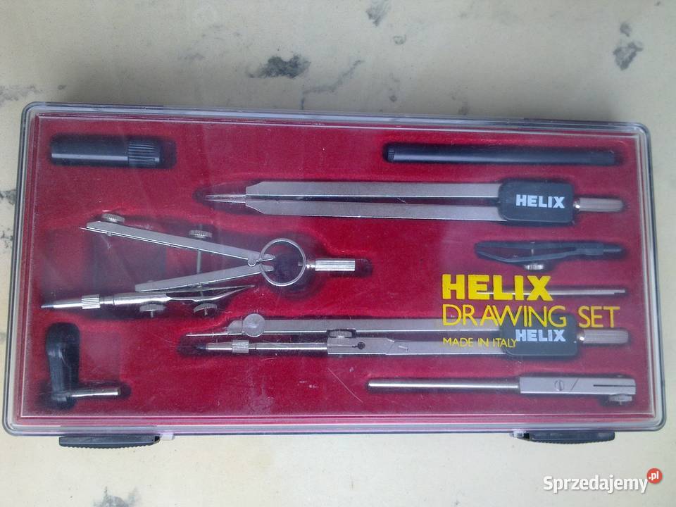 Przybory Kreślarskie lata 70te HELIX Drawing Set Płońsk sprzedam