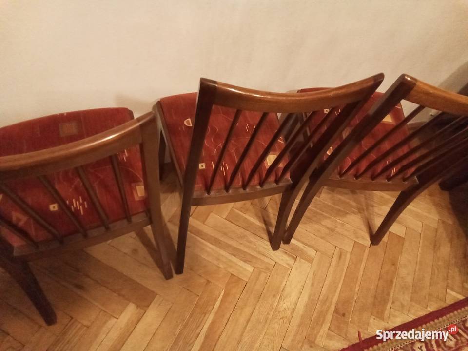 Czerwone krzesła PRL Radomsko Warszawa