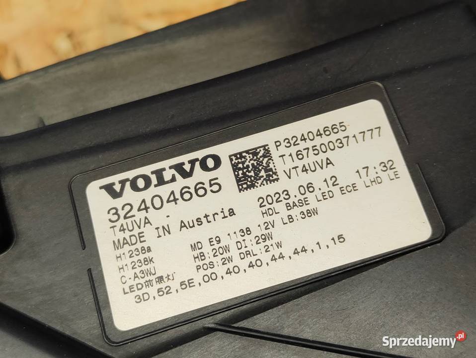 Lampa Lewy Przód Volvo XC40 Full Led 32404665