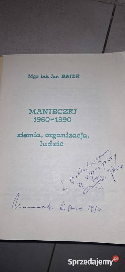 Manieczki 1990 Unikatowa broszura historyczna z Leszno
