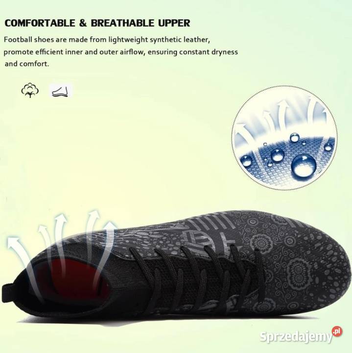 Buty piłkarskieKorkiLanki Męskie Czarnedo gry na Domaszczyn