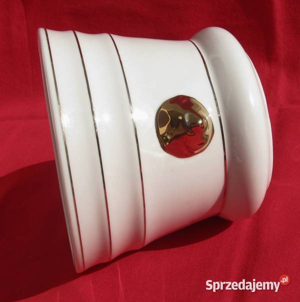 Osłonka porcelanowa ZŁOTE LWY MASZKARONY zachodniopomorskie sprzedam