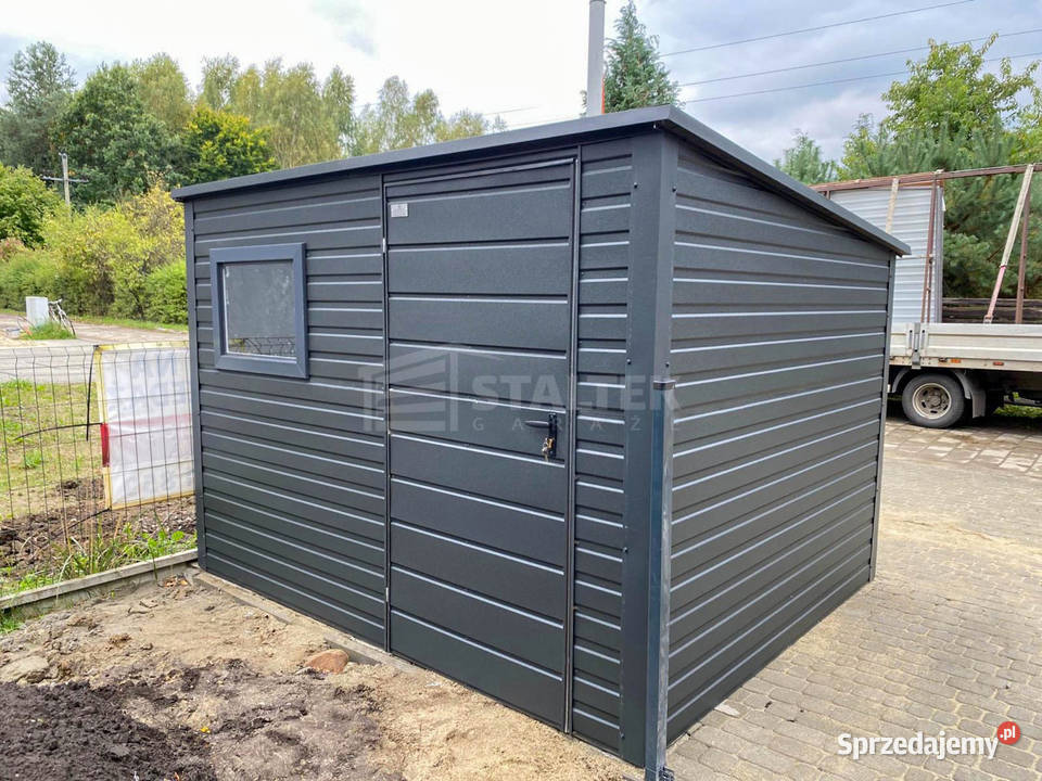 Schowek domek ogrodowy 282 drzwi okno antracyt lubuskie