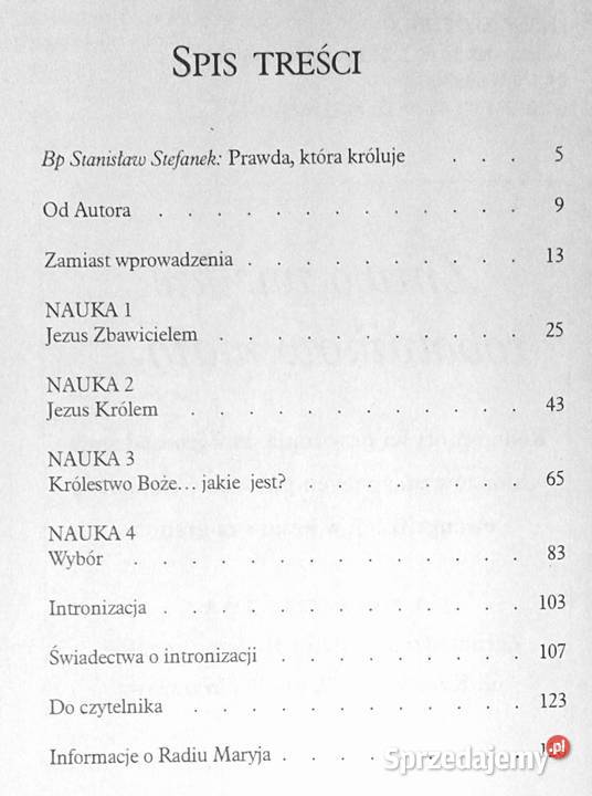 Jezus jest Królem Rekolekcje intronizacyjne O Rok wydania 1998 Pozostałe