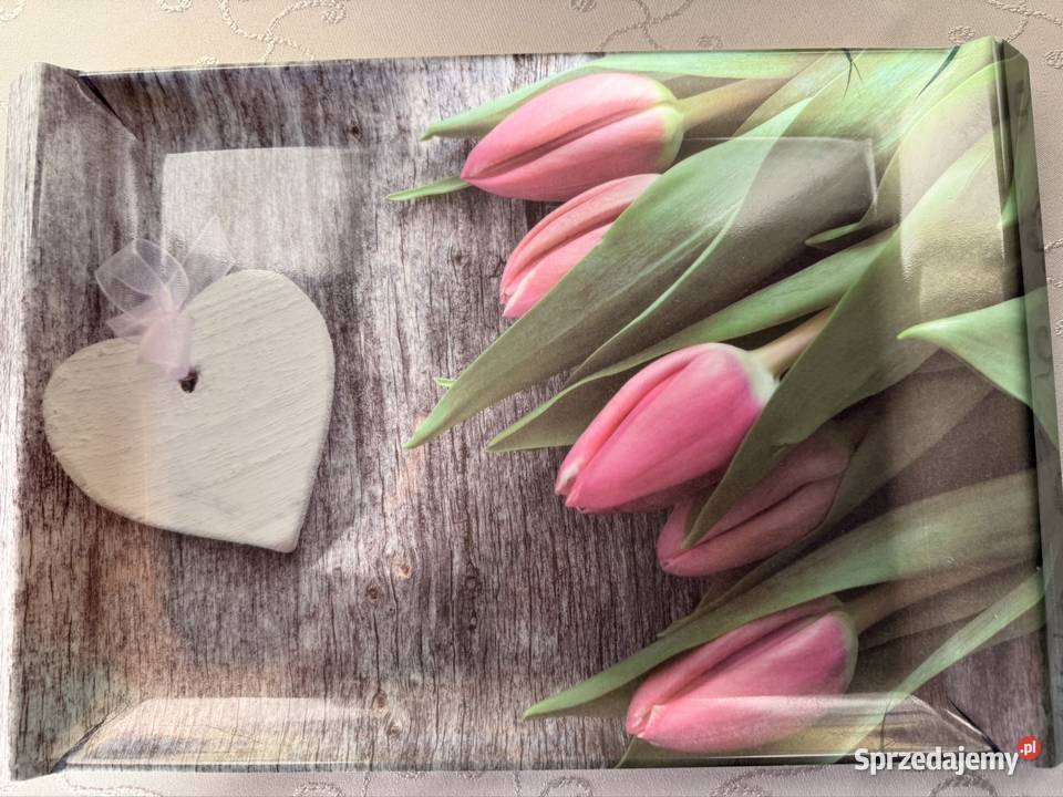 Dekoracyjna Taca Prostokątna Patera Tulipany Czerwionka-Leszczyny