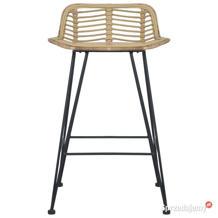 Krzesła barowe 2 naturalny rattan WM285232 Warszawa